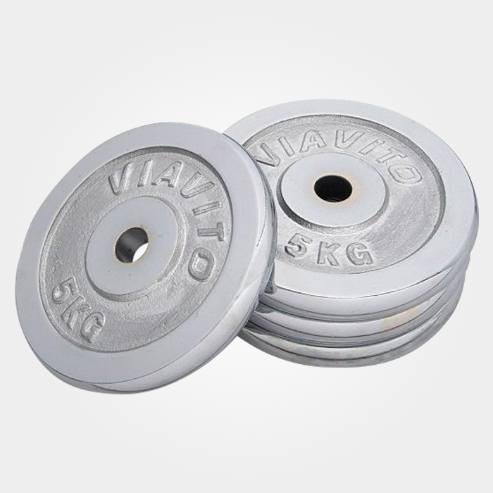 Dumbbell Weight Plates 4X5Kg (20Kg) Silver